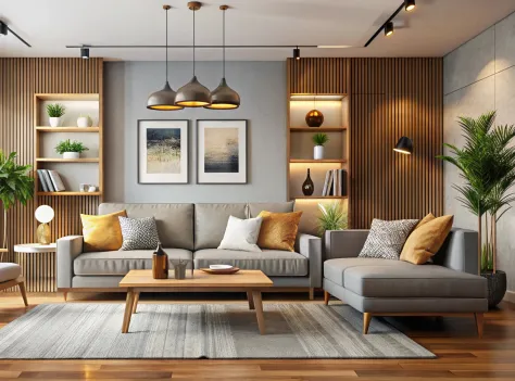 Living area sofa design